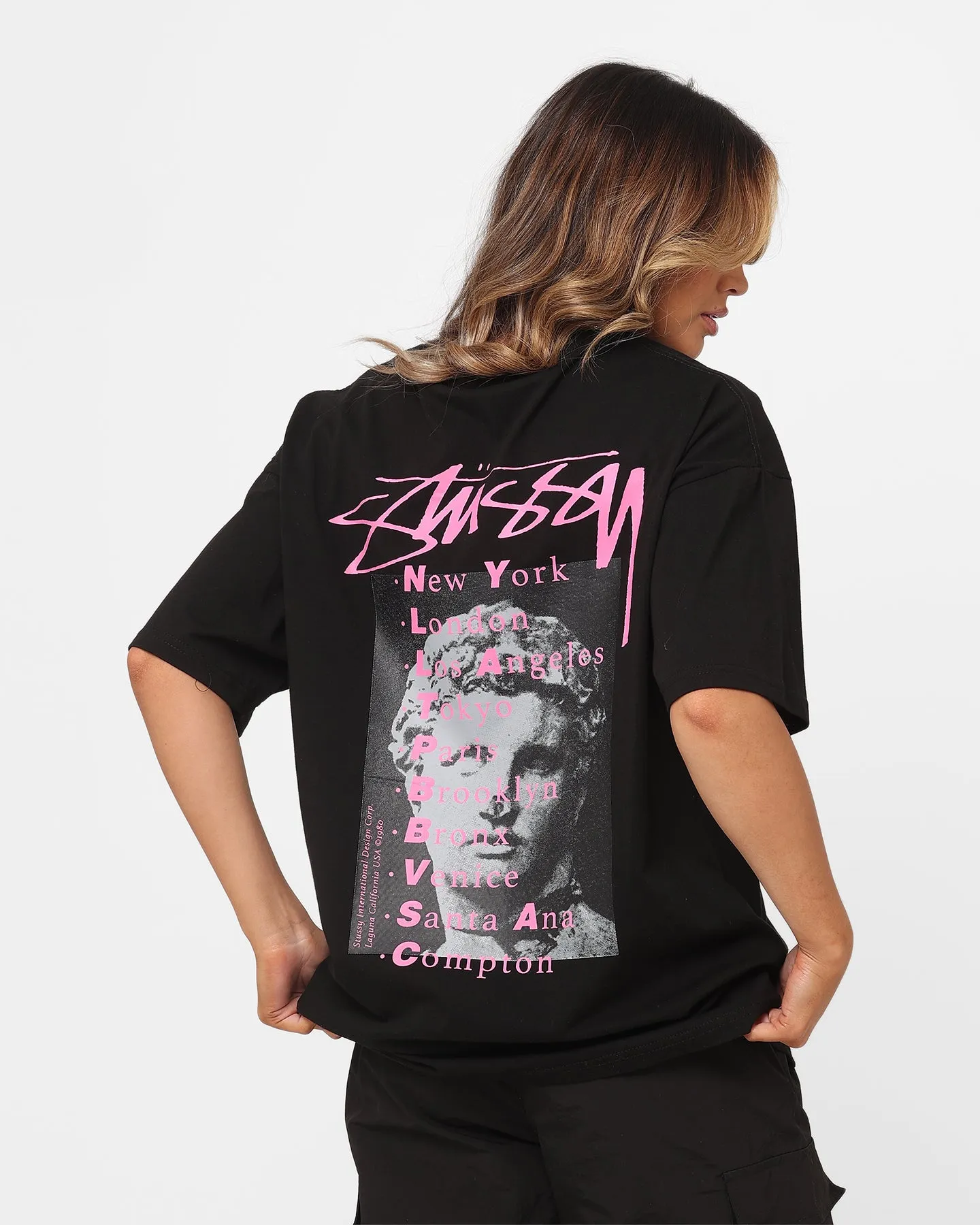 Stussy Women's Statue Relaxed T-Shirt Black