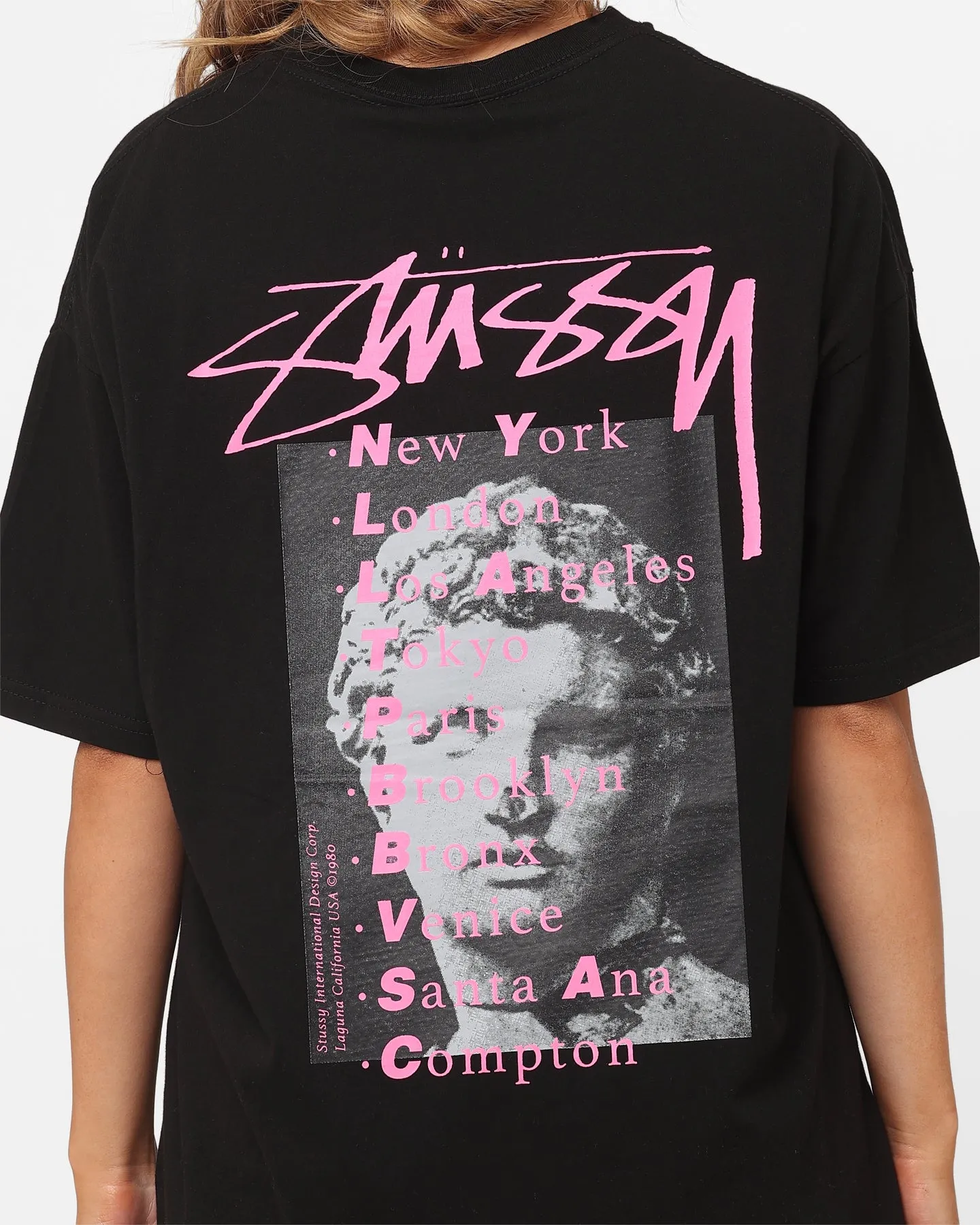 Stussy Women's Statue Relaxed T-Shirt Black