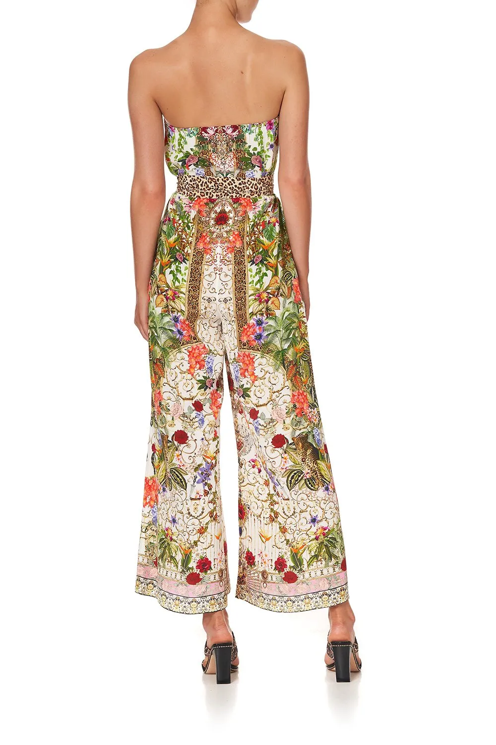 Tie Waist Strapless Jumpsuit- Fair Verona