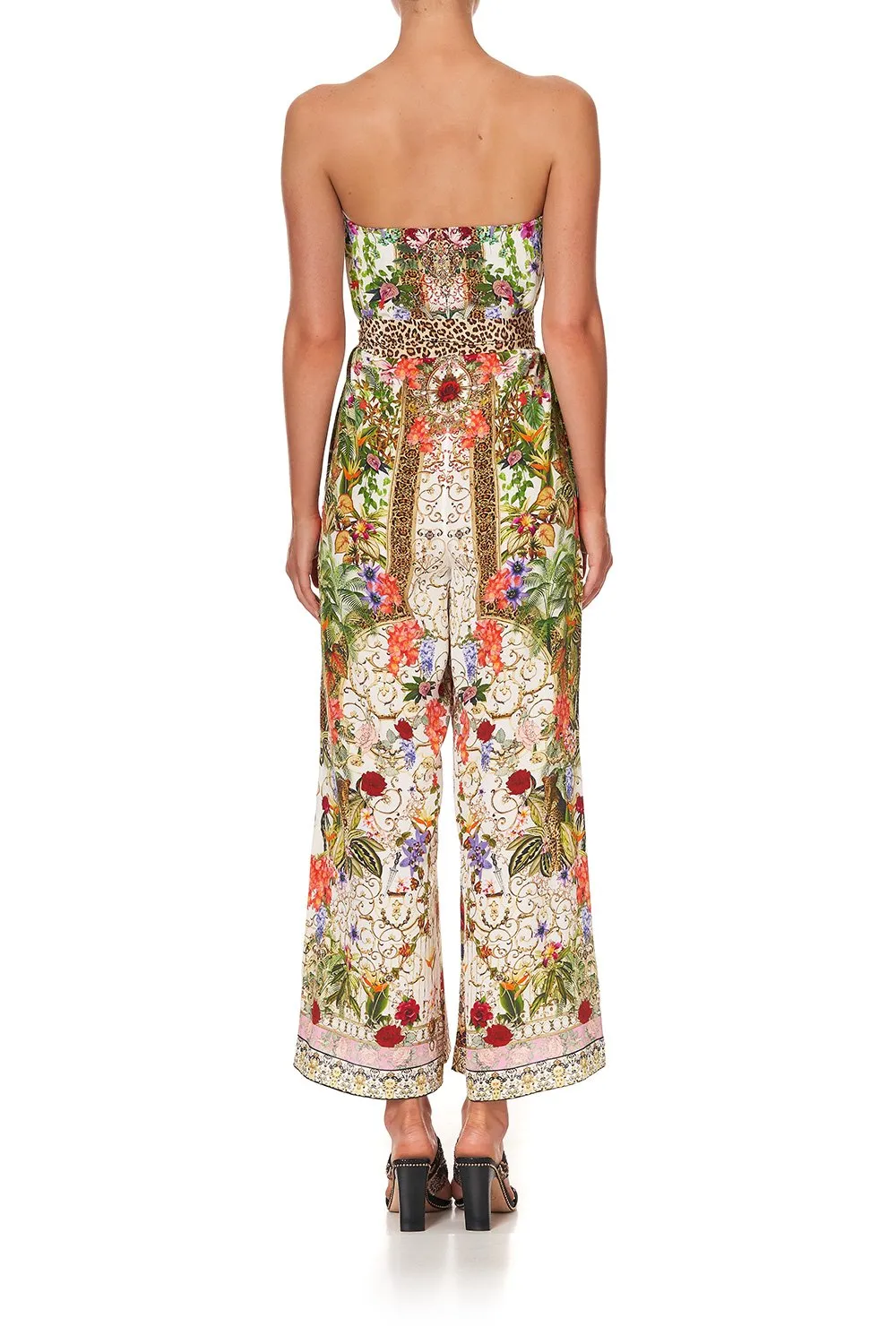 Tie Waist Strapless Jumpsuit- Fair Verona