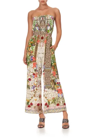Tie Waist Strapless Jumpsuit- Fair Verona