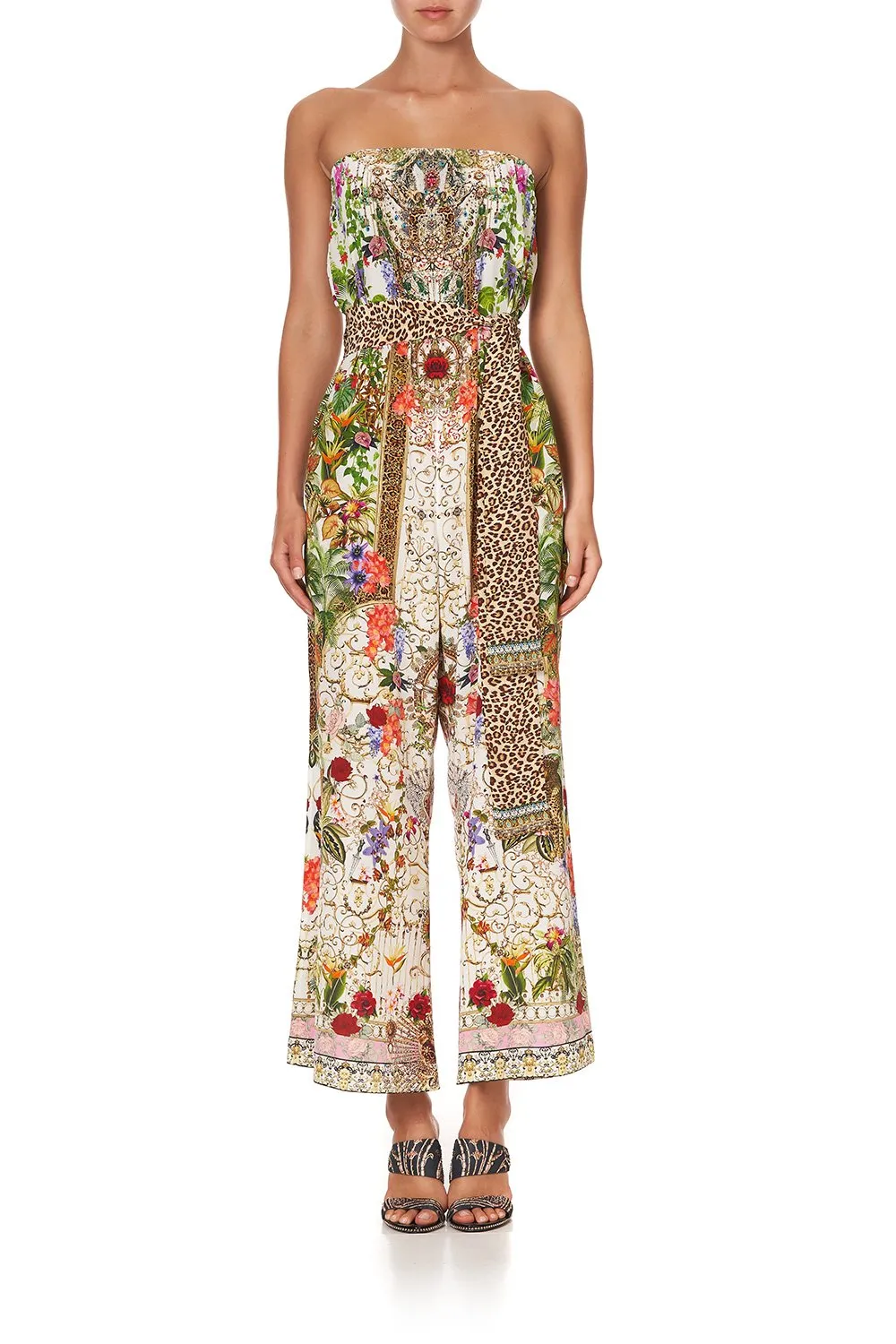 Tie Waist Strapless Jumpsuit- Fair Verona