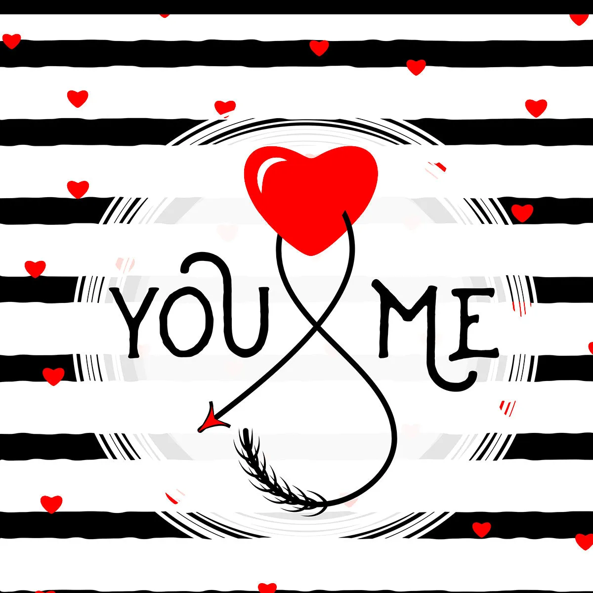 Valentine heart special design you and me Unisex T-shirt