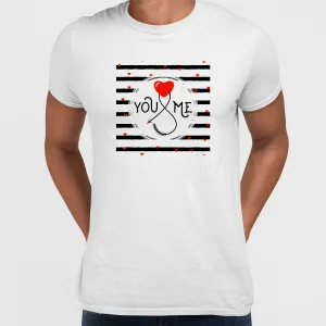 Valentine heart special design you and me Unisex T-shirt