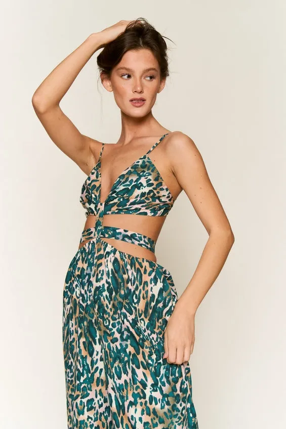 Women's Hers & Mine Spaghetti Strap Tie Back Jumpsuit