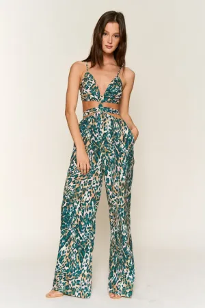 Women's Hers & Mine Spaghetti Strap Tie Back Jumpsuit