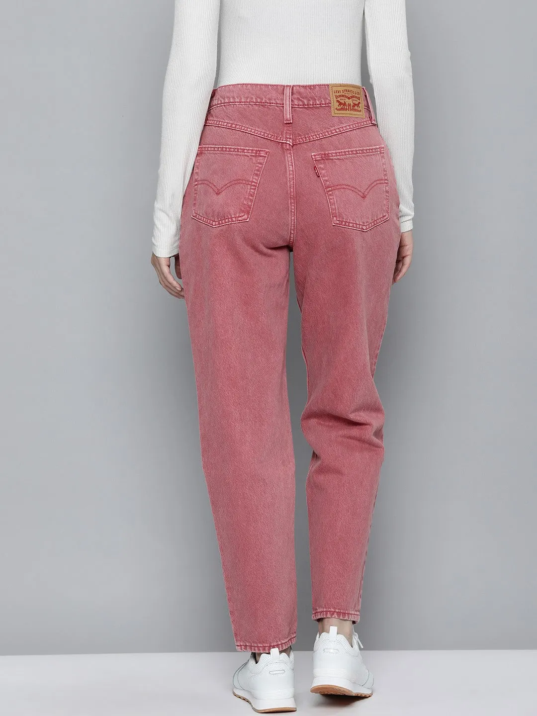 Women's High Rise 80S Mom Loose Tapered Fit Jeans