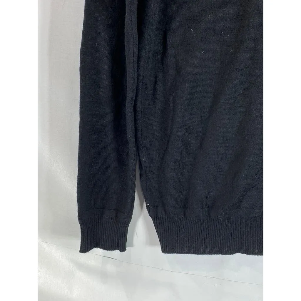 ZARA Men's Solid Black Knit Basic Regular-Ft Turtleneck Pullover Sweater SZ M