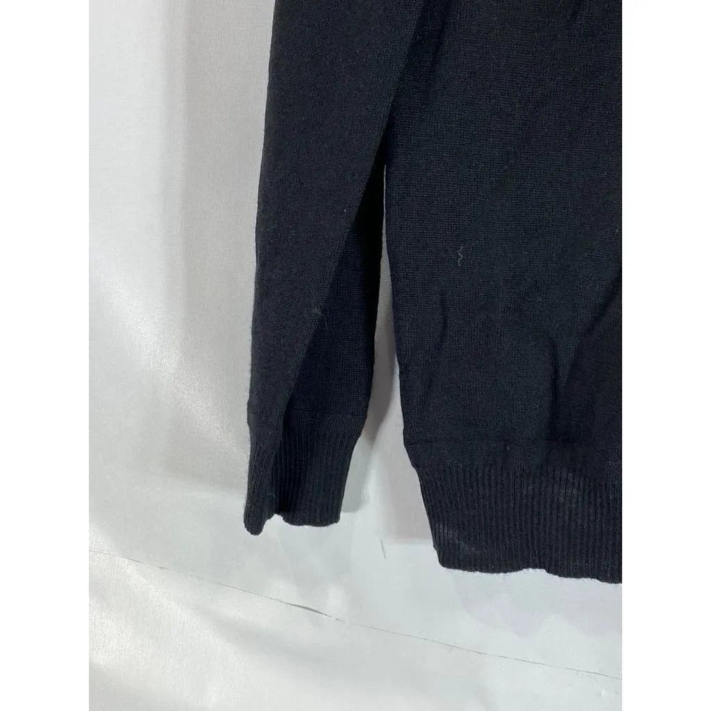ZARA Men's Solid Black Knit Basic Regular-Ft Turtleneck Pullover Sweater SZ M