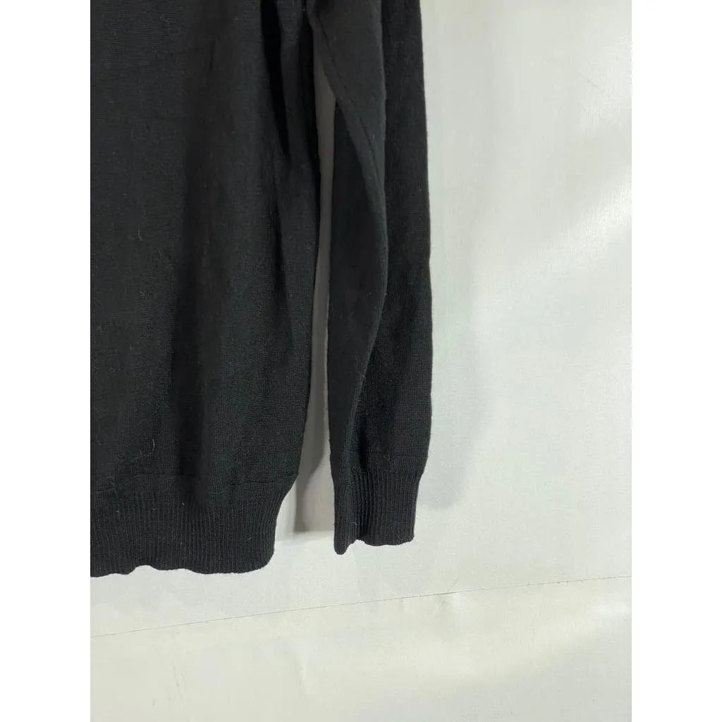 ZARA Men's Solid Black Knit Basic Regular-Ft Turtleneck Pullover Sweater SZ M
