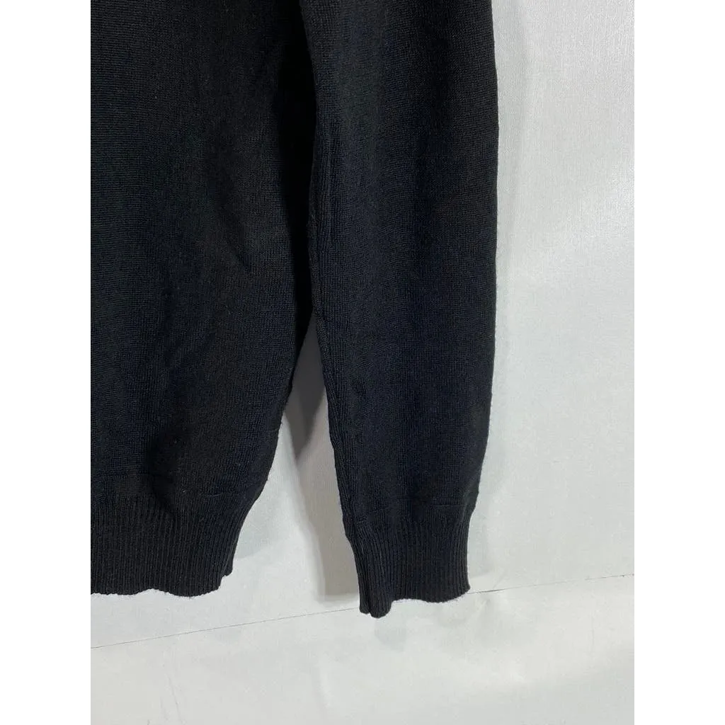 ZARA Men's Solid Black Knit Basic Regular-Ft Turtleneck Pullover Sweater SZ M
